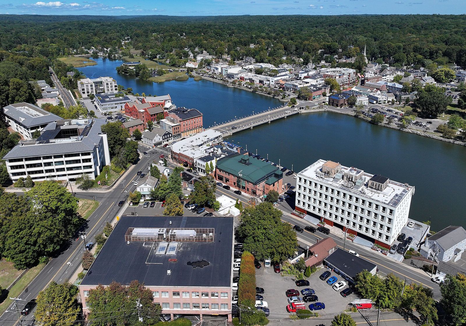 Downtown Westport, CT — local landmark in Levco's Westport service area