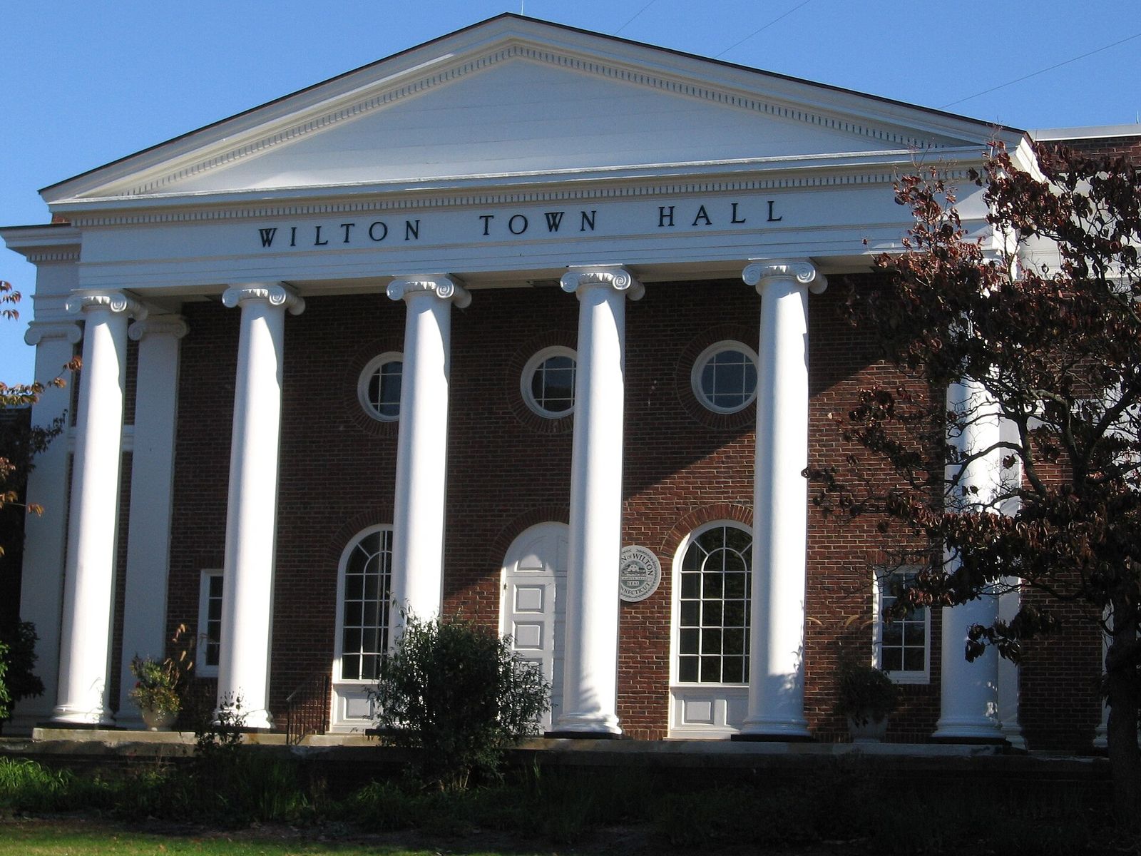 Wilton Town Hall — local landmark in Levco's Wilton service area
